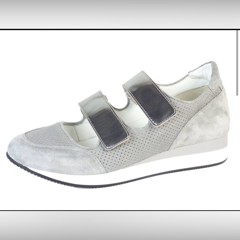 MaxMara sz 38 suede leather Velcro sneakers